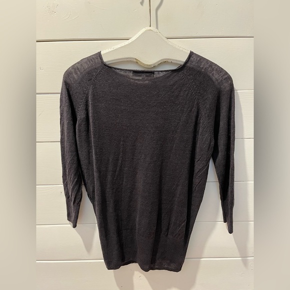 🩶 SANDWICH – Grey Lightweight 3/4 Sleeve Knit Top (XS - Picture 7 of 7